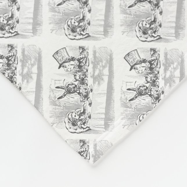 Tea Party Vintage Alice in Wonderland Blanket (Corner)