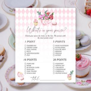 Tea party - What's in your purse game