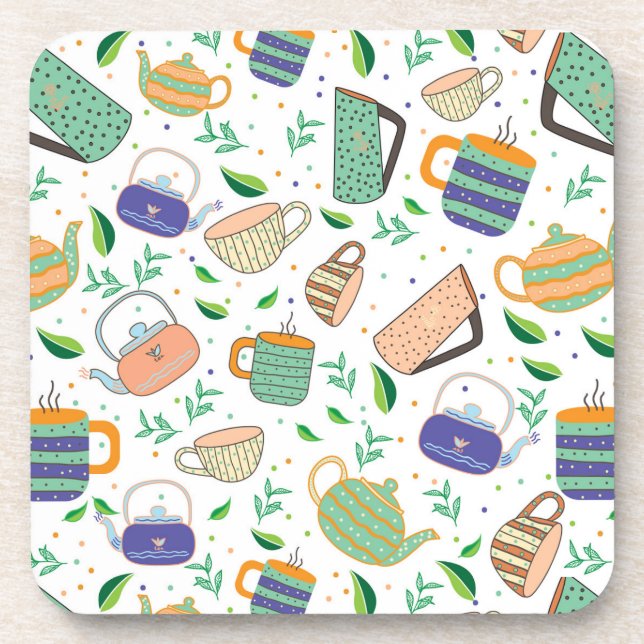 tea pattern coaster (Front)