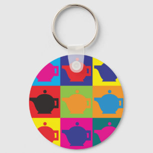Tea Pop Art Key Ring