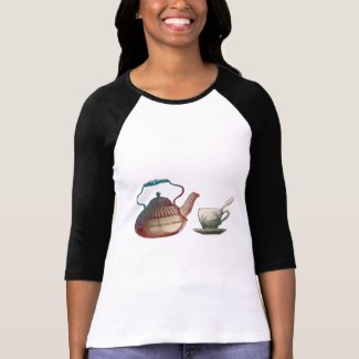 Tea Pot and Tea Cup Art T-Shirt