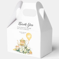 Tea Pot and Yellow Flowers Elegant Thank You