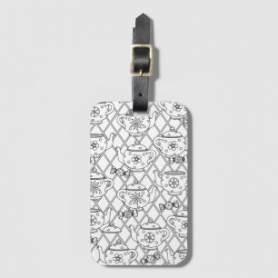 Tea Pot Doodle Luggage Tag