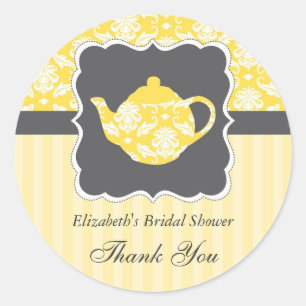 Tea Pot Favour Seal Sticker