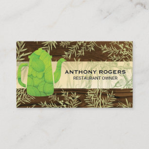 Tea Pot Juniper Herbal Branches Loyalty Card