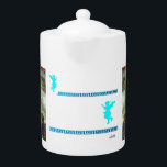 Tea Pot : Love Of Greece<br><div class="desc">Painting of Greece with The Grecian Key</div>