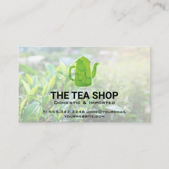 Tea Pot | Tea Plants Business Card (Front)