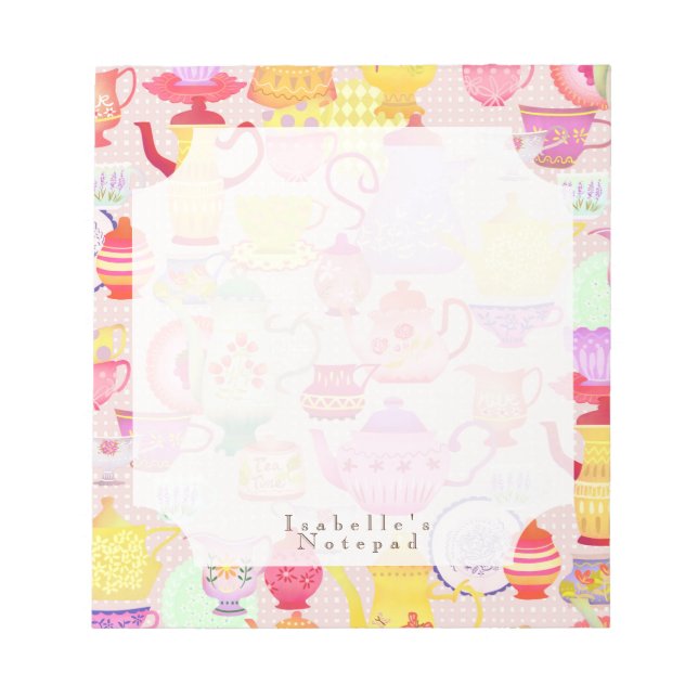 Tea Pots and Cups Notepad (Front)
