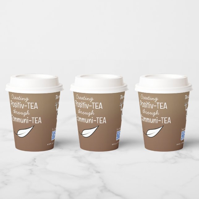 Tea Quotes Custom Paper Coffee Tea Paper Cups (Multi)