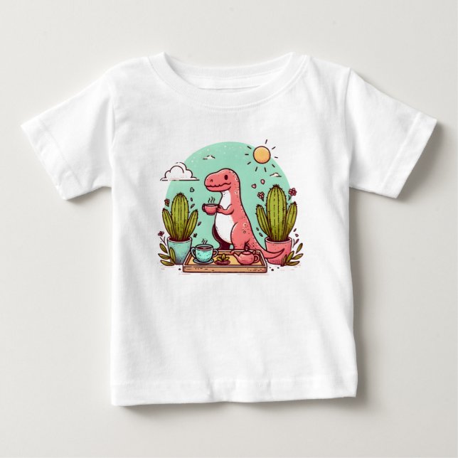 Tea-Rex Cactus Charm Baby T-Shirt (Front)