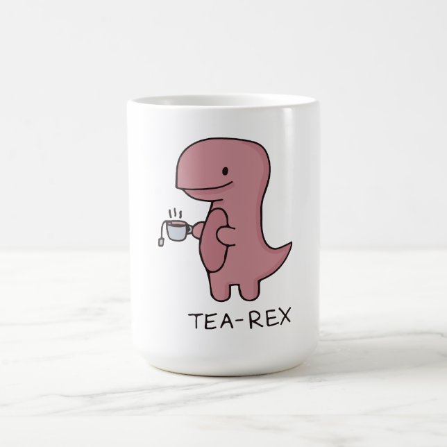 Tea-Rex, Cute Dinosaur , Funny Lover Dino  Coffee Mug (Center)