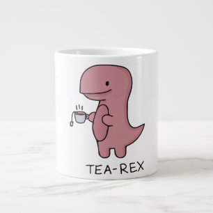 Tea-Rex, Cute Dinosaur , Funny Lover Dino Large Coffee Mug