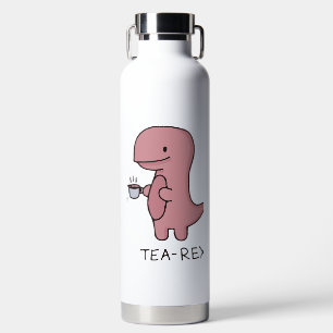 Tea-Rex, Cute Dinosaur , Funny Lover Dino  Water Bottle