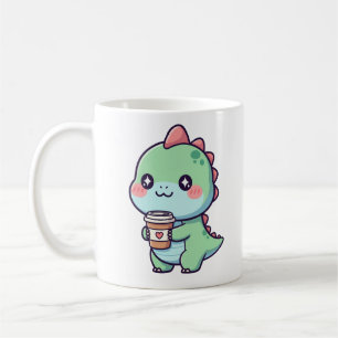 Tea-Rex – Cute Dinosaur with Coffee Mug