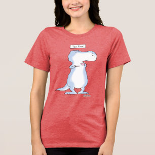 TEA REX dinosaur by Boynton Tri-Blend Shirt