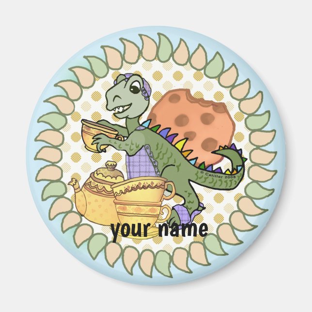 Tea Rex Dinosaur  Magnet (Front)