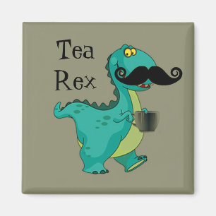 Tea Rex Funny Dinosaur Cartoon Innuendo Magnet