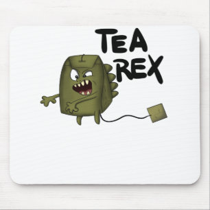 tea rex, funny dinosaur mouse mat