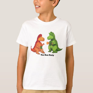 Tea Rex Party Shirt - Funny Dinosaur Wordplay Gift