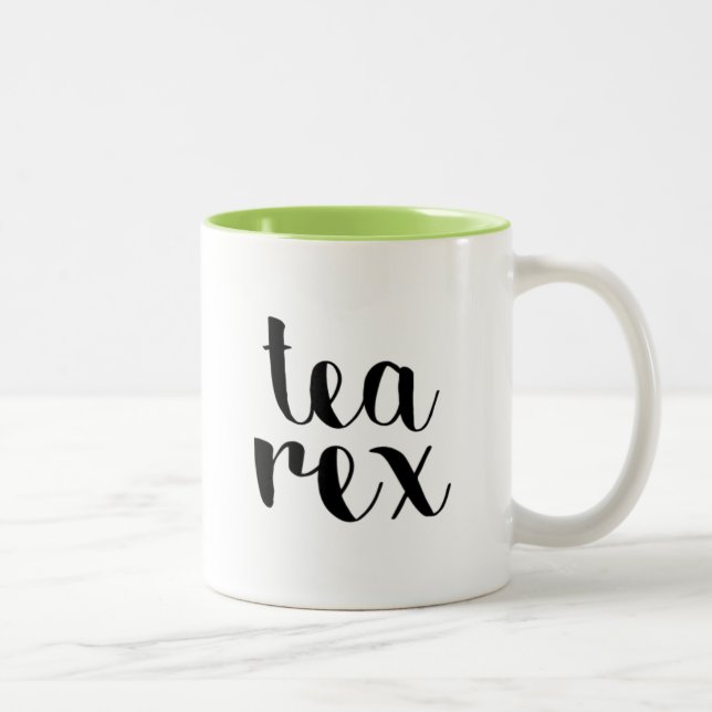 Tea Rex Two-Tone Coffee Mug (Right)