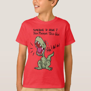 Tea-Rex Yes Please Funny Dinosaur Tea Pun T-Shirt