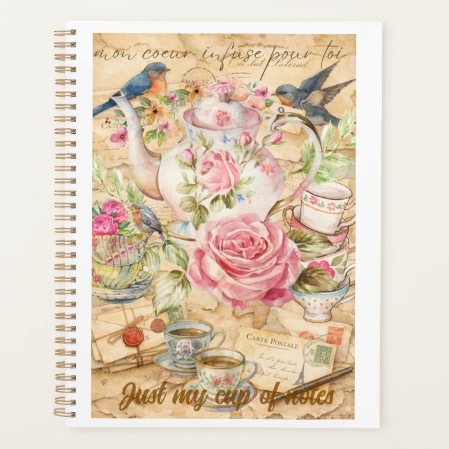 Tea‑Rific Notes | Cute Teapot Pun Post‑It® NoNotes Planner (Front)