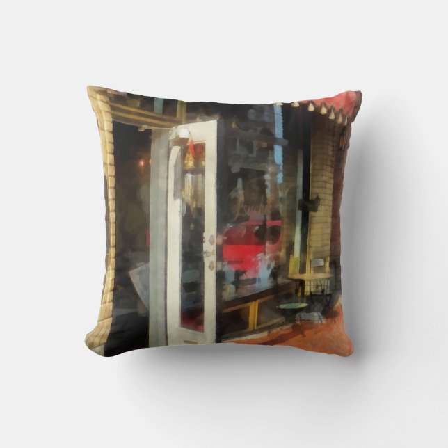 Tea Room in SoNo Norwalk, CT Cushion (Front)