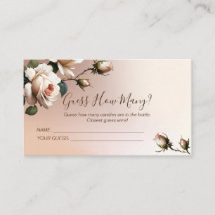 Tea Rose Bridal Shower Game Enclosure Card