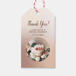 Tea Rose Bridal Shower Gift Tags