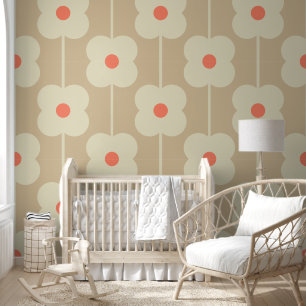 Tea Rose , Giant Abacus Flowers, retro style Wallpaper