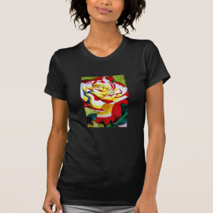 Tea Rose original watercolor flower art T-Shirt