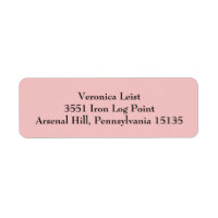 Tea Rose Pink Simple Plain Return Address Labels