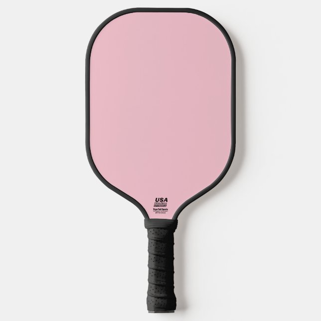 Tea Rose Pink Solid Colour Pickleball Paddle (Front)