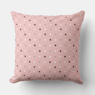 tea rose (red), mauve and mauve dots cushion