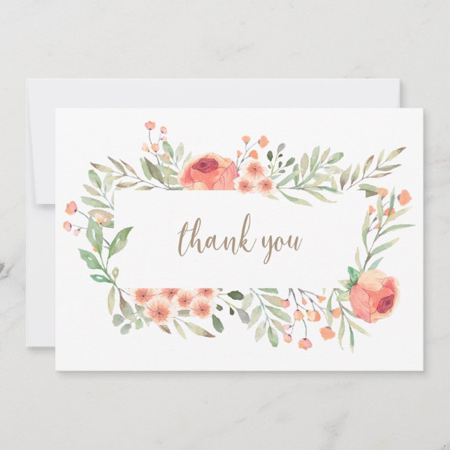 Tea Rose Thank You Card (Front)