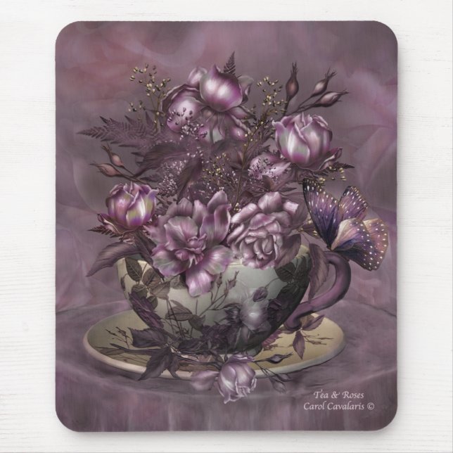 Tea & Roses Art Mousepad (Front)