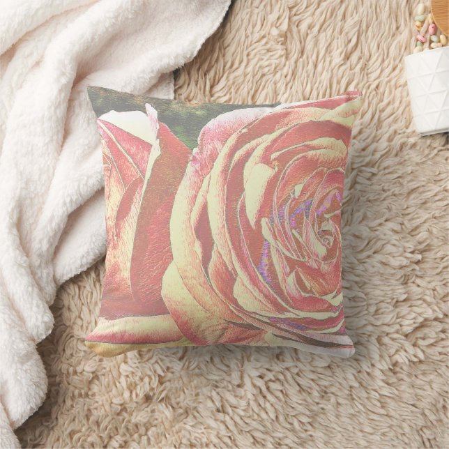 Tea Roses from the Garden Cushion (Blanket)