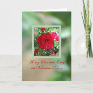 Tea Roses My One and Only Valentine Card