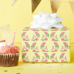 Tea Roses Pattern Cute Floral Feminine Sweet  Wrapping Paper<br><div class="desc">Hand painted design for you! Change the background colours too. Check my shop for more colours and designs or let me know if you'd like something custom. Thanks for shopping with me!</div>