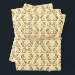 Tea Roses Pattern Cute Floral Feminine Sweet  Wrapping Paper Sheet<br><div class="desc">Hand painted design for you! Change the background colours too. Check my shop for more colours and designs or let me know if you'd like something custom. Thanks for shopping with me!</div>