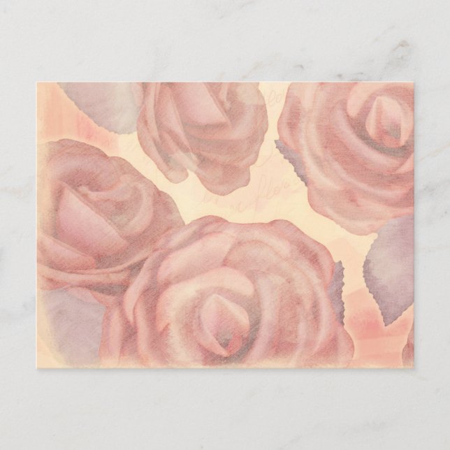 Tea roses, postcard (Front)