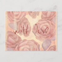 Tea roses, postcard