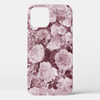 Tea Roses: Watercolor Bouquet Pattern. iPhone 12 Case
