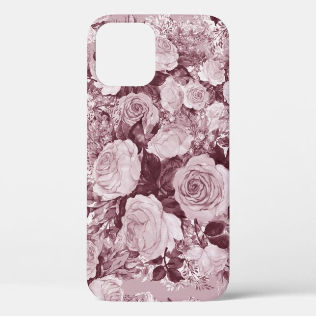 Tea Roses: Watercolor Bouquet Pattern. Case-Mate iPhone Case (Back)