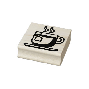 tea rubber stamp