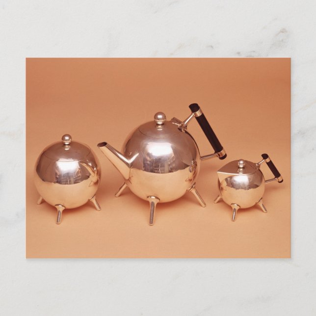 Tea service with gilt interiors postcard (Front)