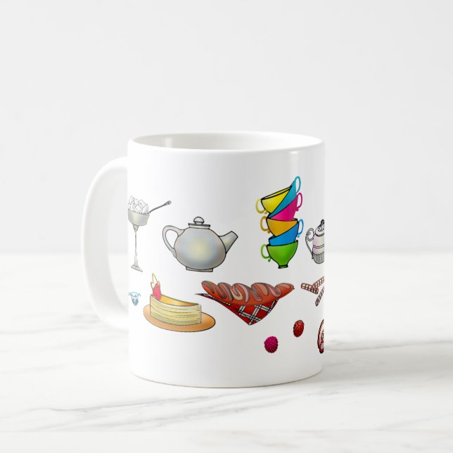 Tea Set & Breakfast Jam Collection Coffee Mug (Front Left)