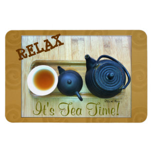 Tea Setting Photograph Overhead View Magnet
