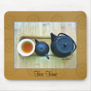 Tea Setting Photograph Overhead View Mouse Mat