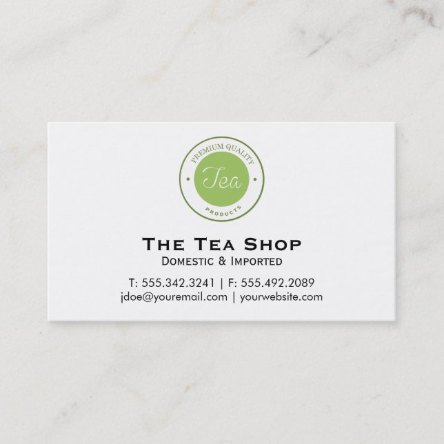 Tea Shop Business Card (Front)